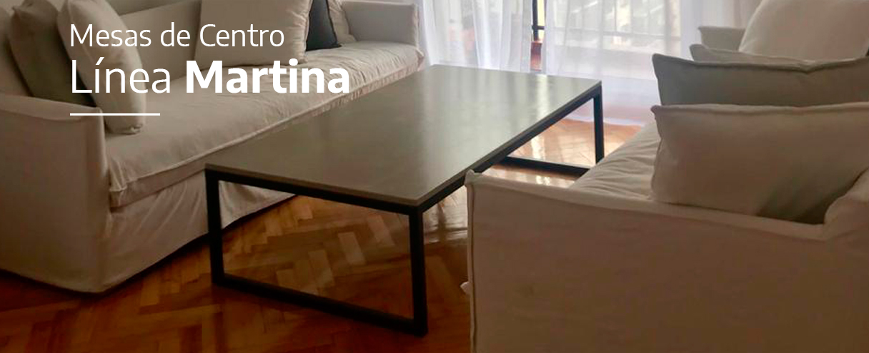 mesa de centro en microcemento